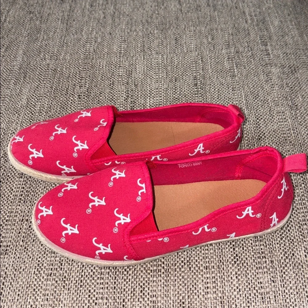 NCAA Women's Alabama Crimson Tide Espadrille Canvas Slip On Shoe Red Size M